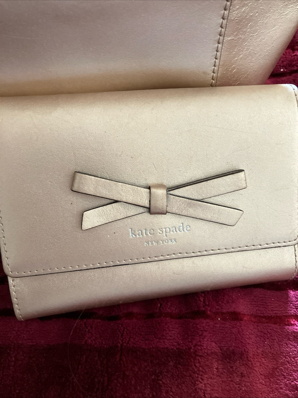 kate spade Metallic Rose Tote with Bow Detail - Picture 3 of 6